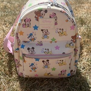 Loungefly Disney Character Cream Backpack